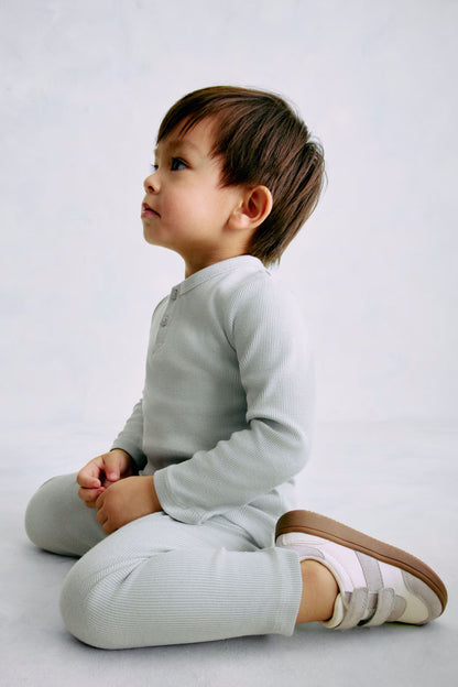 2-Pack Soft Cotton Baby Henley Tops